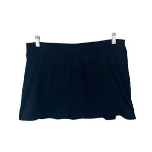 LANDS END Black Swim Skirt Swimsuit Bottom Stretch Slimming Compression Size‎ 14